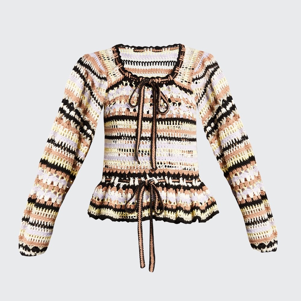 Ulla Johnson “Constanza” crochet knit sweater